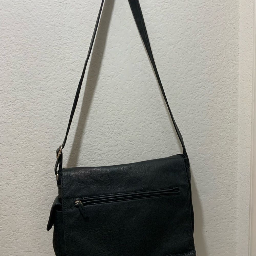 Fossil Leather Messenger Organizer Bag